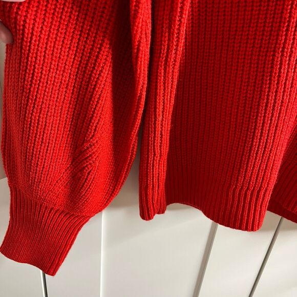 Sanctuary Red Ribbed Knit Crew Neck Sweater medium NWT - Picture 5 of 12